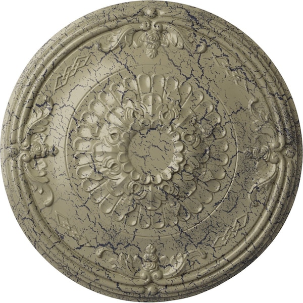Ekena Millwork Athens Ceiling Medallion (Fits Canopies up to 3 5/8"), 26 1/4"OD x 3 1/4"P, Castle Stone Crackle CM27ATCSC - main